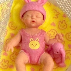 My Mini Baby ~Crib - Pink Outfit & Bunny